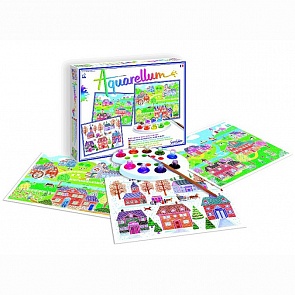 Акварельная раскраска - Американские домики (SentoSpherE, 6250)